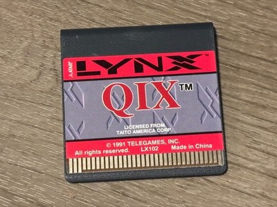 Qix Atari Lynx Cleaned Good Shape Authentic