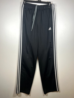 Adidas Essential Pants for Mens Black/White strip Size Medium