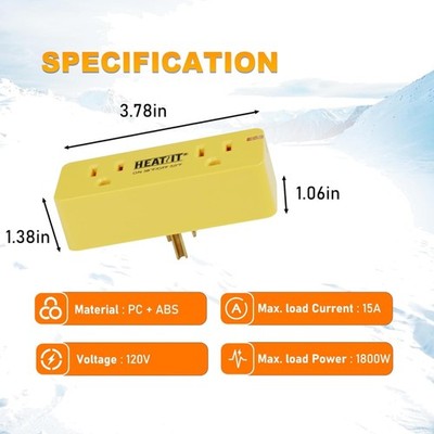 ET-21 Freeze Thermostatically Controlled Outlet On at 38F /Off at 50F ET-24 1PCS