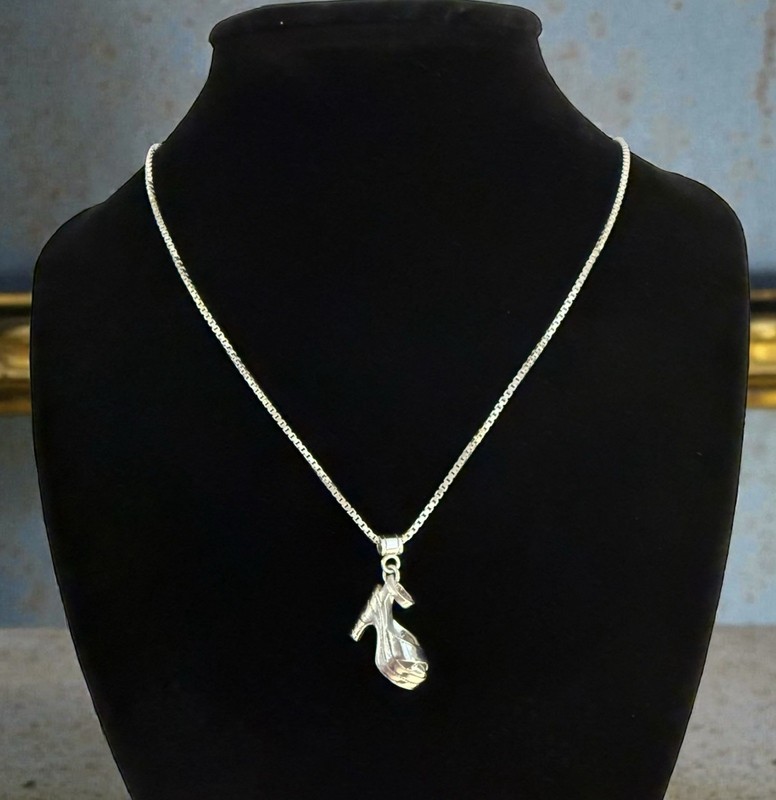 Sterling silver (9.91 g) 925 Raine High Heel Shoe  Pendant with Sterling Chain