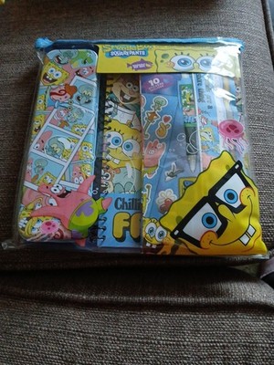 SpongeBob Schwammkopf Nestchen Schreibwaren 8-teiliges Set. Neu