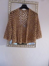 Häkeljacke Jacke  Weste Handarbeit Weste Hexagon gehäkelt XL  Unikat