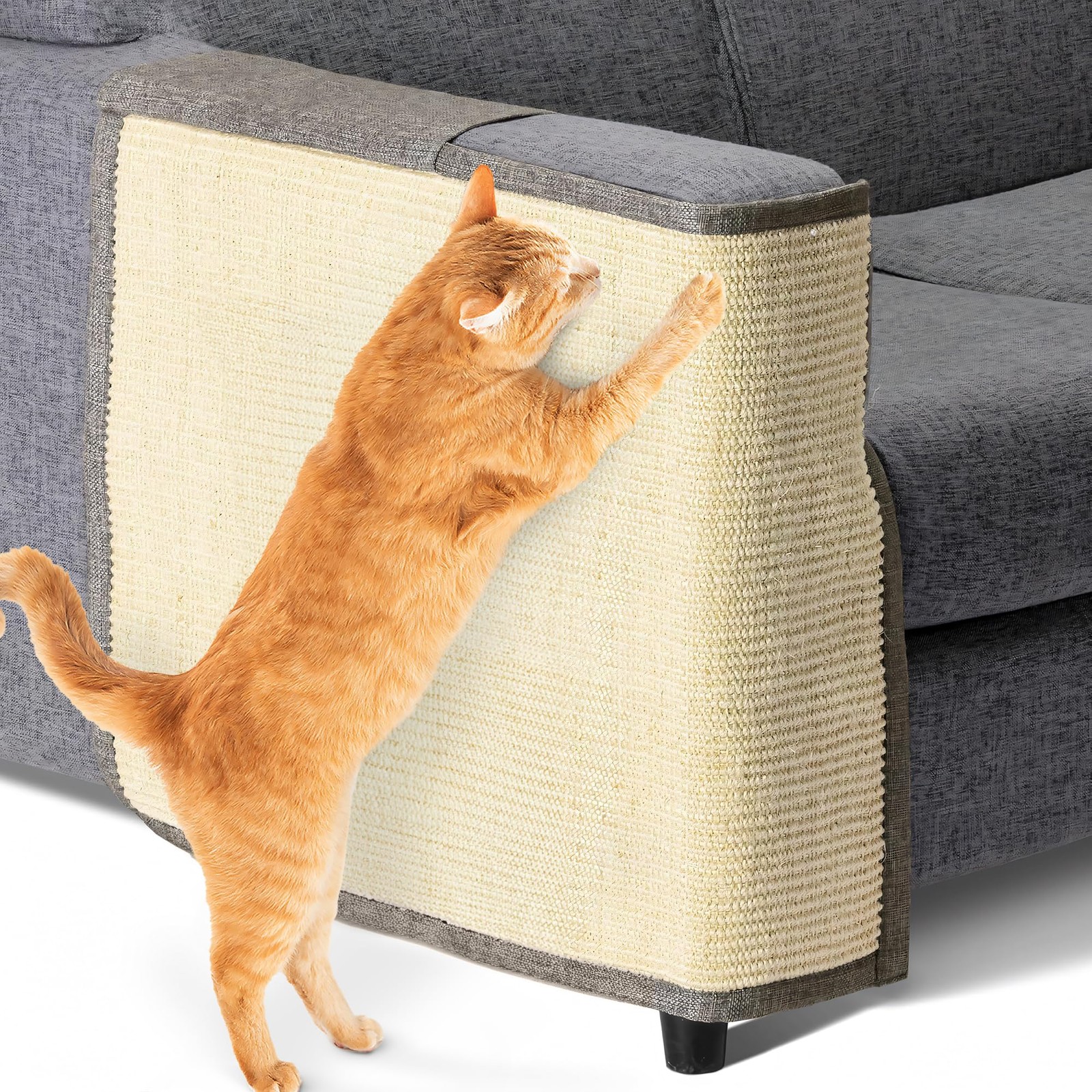 Natural Sisal Cat Scratch Mat - Sofa Protector & Furniture Scratching Pad