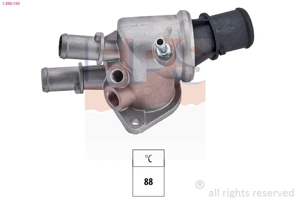 EPS 1.880.190 Thermostat + 5L FEBI G12++ für ALFA 166 LANCIA KAPPA 2.4D - Bild 3 von 3