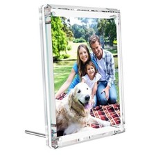 4x6 Acrylic Picture Frames, Clear Photo Frame for Living Room, Diamond 4x6" 1
