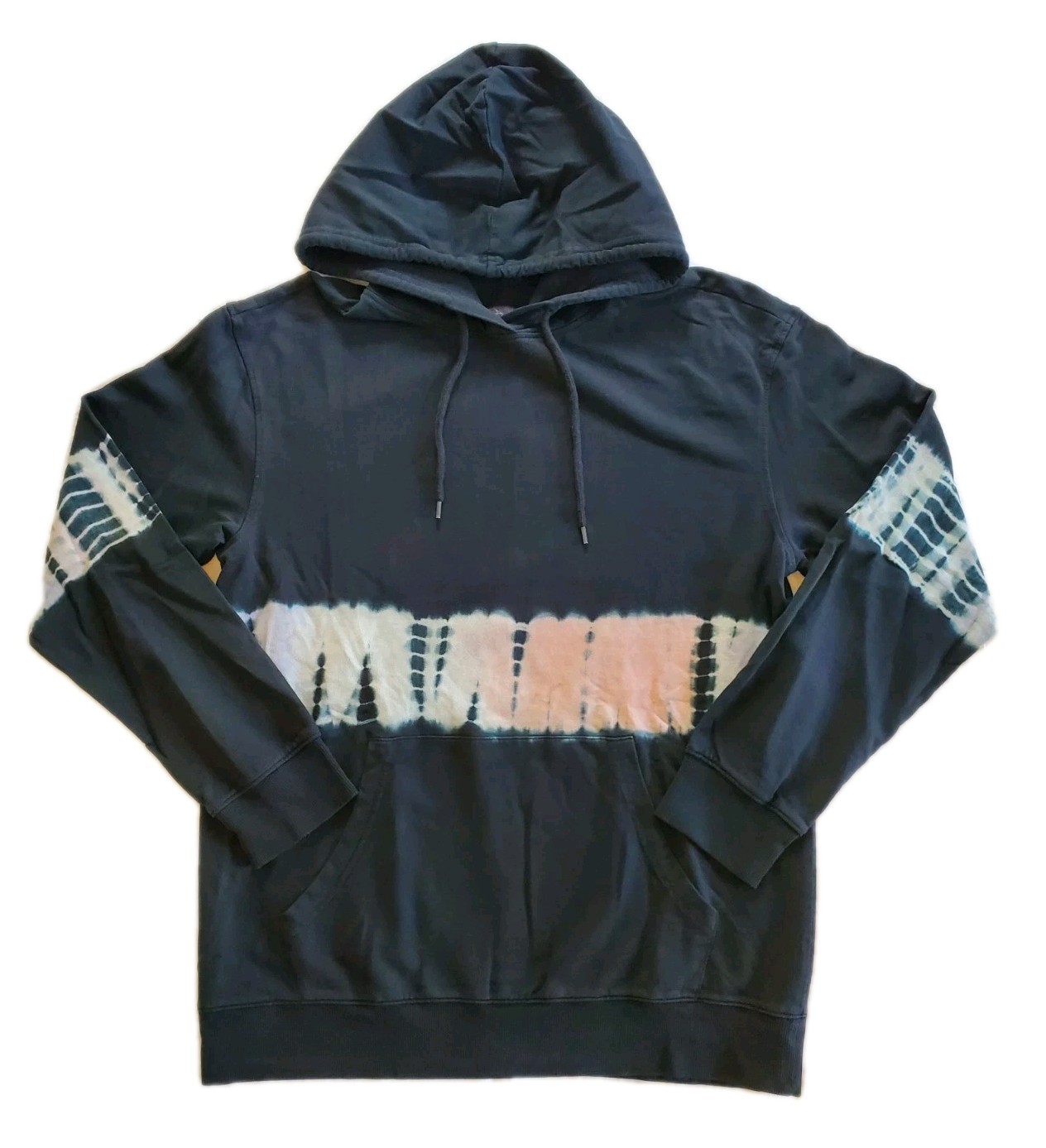 Original Use Pullover Hoodie Black White Pink Tie Dye Drawstring Men's Medium