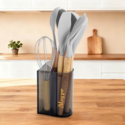 Ming yue Acrylic Utensil Holder, Small Cutlery Storage Organizer for Countert...
