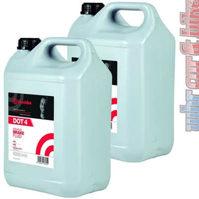 Brembo Bremsflüssigkeit DOT 4 2x 5L Premium Brake Fluid Auto Motorrad