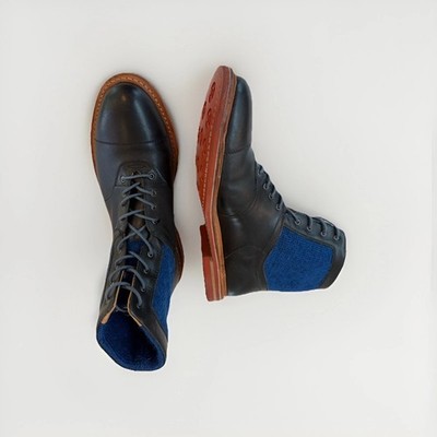 JSHOES x Peregrine Bowden 2 Boot Wool Leather Dainite Sole Black/Blue Mens 11US 