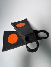 Viper Surfing Fins V5 Flex Orange With Pads Large Brand New