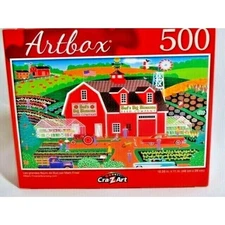 Cra-Z-Art Jigsaw Puzzle Bud's Big Blossom Seed Company 500-Pc Farm Barn Gift NEW