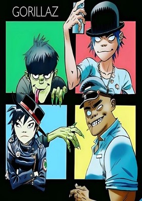 Gorillaz Blur Damon Albarn A3 A4 Print Poster Unframed
