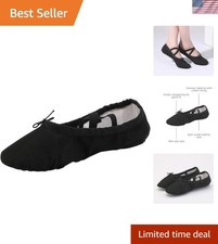 Women Canvas Ballet Slippers Dance Shoes Adult