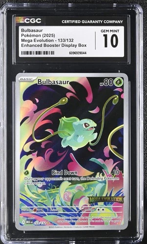 Bulbasaur 133/132 CGC 10 Gem Mint 2025 Stamped Promo Box Mega Evolution Pokemon