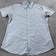 Mizzen + Main Shirt Mens Blue Large Trim Fit Commuter Performance Office Leeward