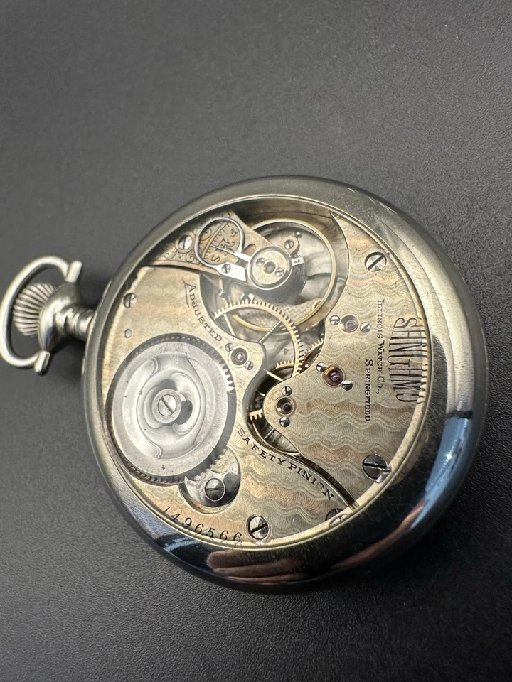  1899 Illinois Sangamo 23j 16s Two Tone With Rare 24hr Dial Serviced - Image 4 of 4