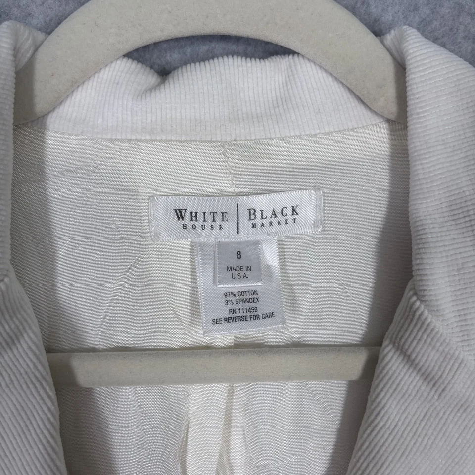 Blazer Y2K WHBM Pana Talla 8 Deshilachado Crudo Academia Twee Carrera Iglesia Mínimo Foto 4 de 4