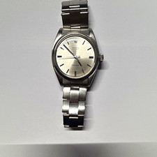 Rolex Oyster Precision Manual Mechanical Silver Sunburst Dial Steel Bracelet