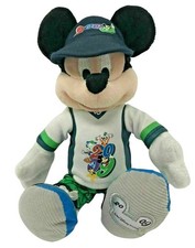 Disney 2009 Dated Mickey Mouse Bean Bag Plush Blue, White and Green Outfit