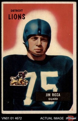 1955 Bowman #109 Jim Ricca Lions RC Georgetown 2 - GOOD