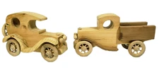 Handmade Wooden Toy Truck and Model T Car