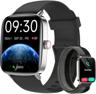 Smartwatch Herren Damen Mit Telefonfunktion, 1,85'' Fitnessuhr Smart Watch, 100+