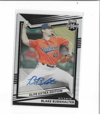 2022 Panini Elite Extra Edition Blake Burkhalter Auto #76 Braves