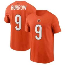 Joe Burrow Cincinnati Bengals Nike Player Name Number T-Shirt Men's 9 Orange