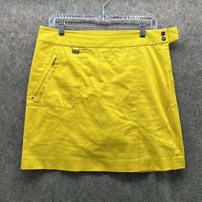 Ralph Lauren Golf Skirt Women Yellow Athletic Training Snap
