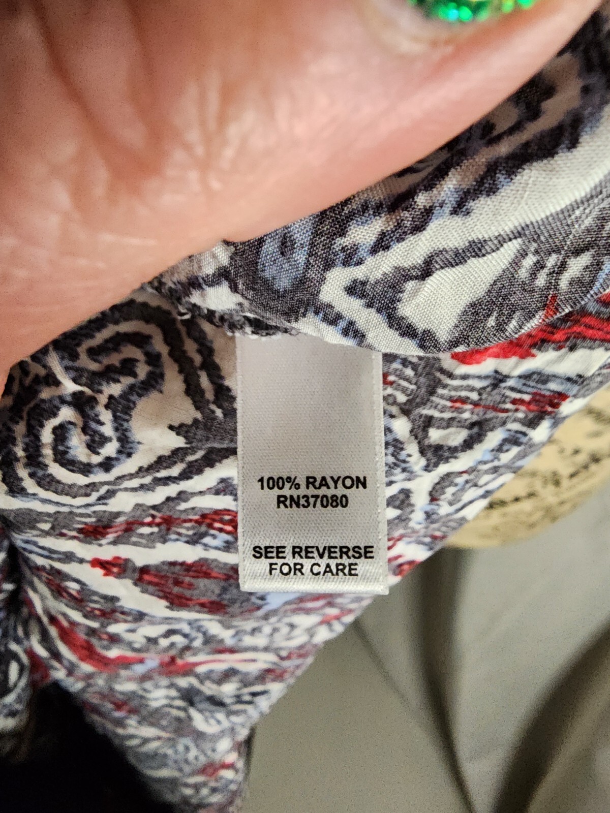 Cato Multi-Colored Geometric Print Button-Down Bl… - image 6