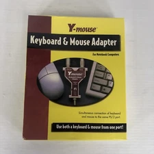 Y-Mouse Keyboard And Mouse Adapter For Notebook Computers NOS
