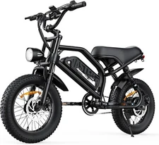 Electric Bike 16'' Fat Tire for Teens/Adults 500W E-Bike 36V/12.8Ah Battery