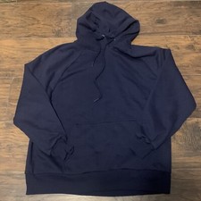 Zenana Outfitters Solid Blue Basic Pullover Sweatshirt Top Women's Size Large