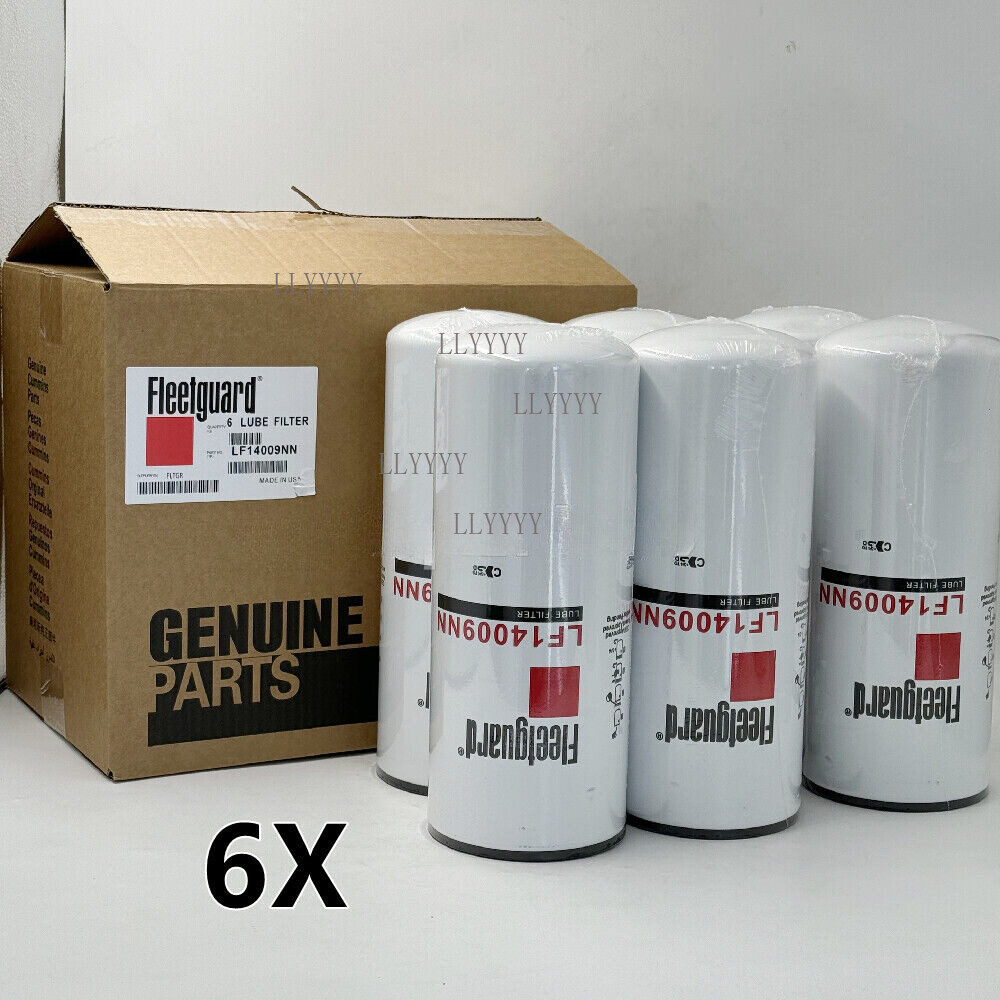 6X Fleetguard LF14009NN NanoNet Oil Filter Upgrade for Cummins LF9009 with Free Shipping  