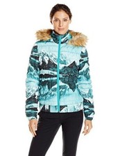 Merrell Silversun Featherless Puffer Hoodie Landscape Print Caracteres Small