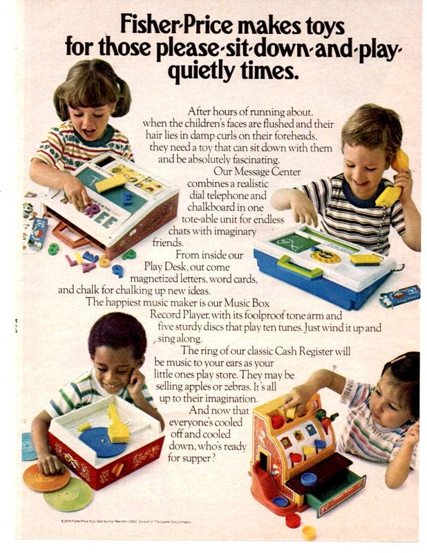 50 years of baby-toddler-child toys: 70 separate clippings pages lot-1/2 pound!