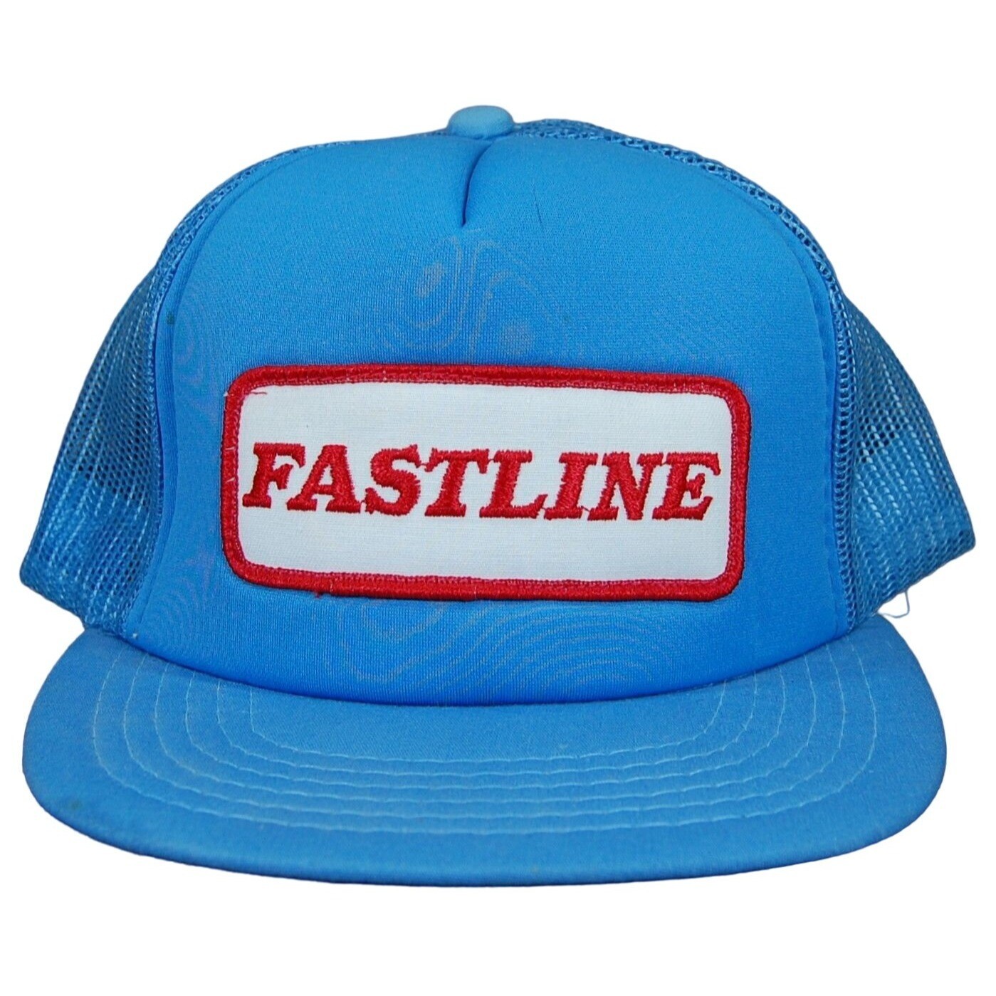 Vintage FASTLINE Patch Mesh Snapback Trucker Yupo… - image 1