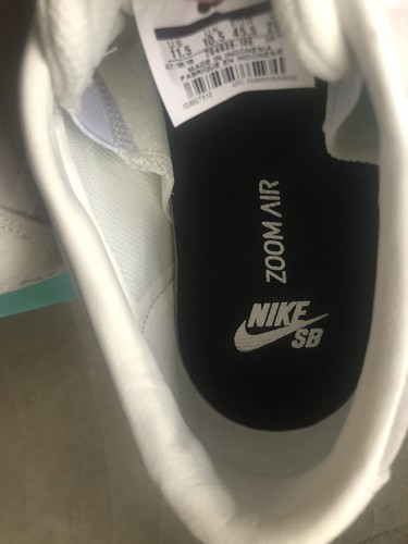 Nike SB Zoom Blazer Low GT 'White Suede' with Canvas Swoosh 704939-100 Size 11.5 - Picture 9 of 10