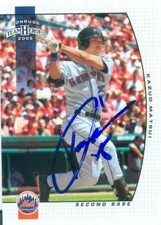 Kaz Matsui autographed baseball card New York Mets 2005 Donruss Team Heroes #199