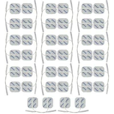 48 TENS Elektroden 40x40mm EMS Pads  für Reizstrom Gerät 2mm Stecker-Vorratspack