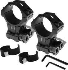2Pcs Precision Adjustable Center Height 11mm Dovetail Scope Rings 1"/30mm Mount