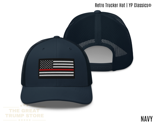 Firefighter Flag Trucker Hat Firefighter Snapback Thin Red Line Flag Hat Fireman - Picture 13 of 67
