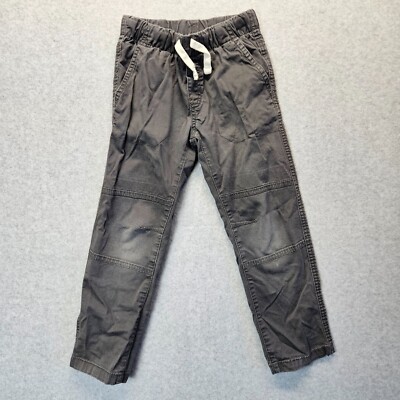 Cat & Jack Pants Boys 5 Gray Stretch Waist Straight Fit Woven Pull On