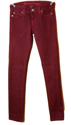 BLUE ASPHALT Jeans Juniors 1 Skinny leg Dyed Burgundy wash denim FASHIONISTA FIT