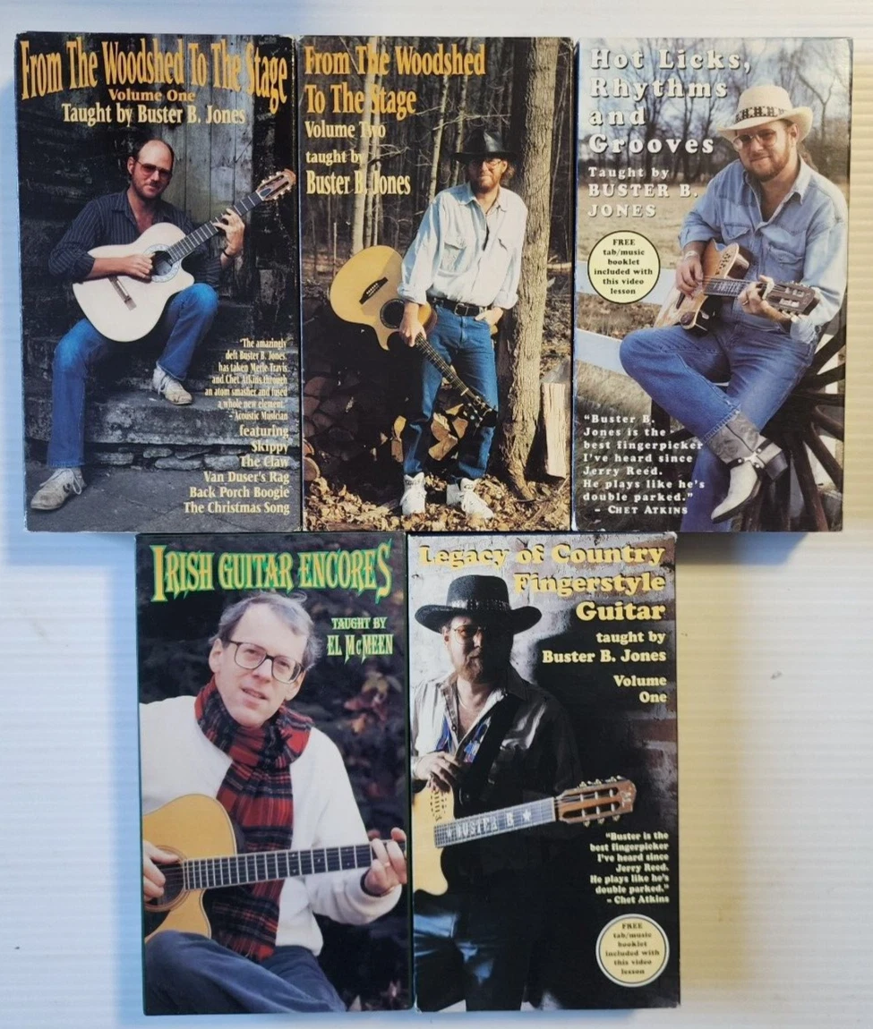 Fingerstyle VHS Lot Buster B. Jones four tape and Irish Guitar eBay