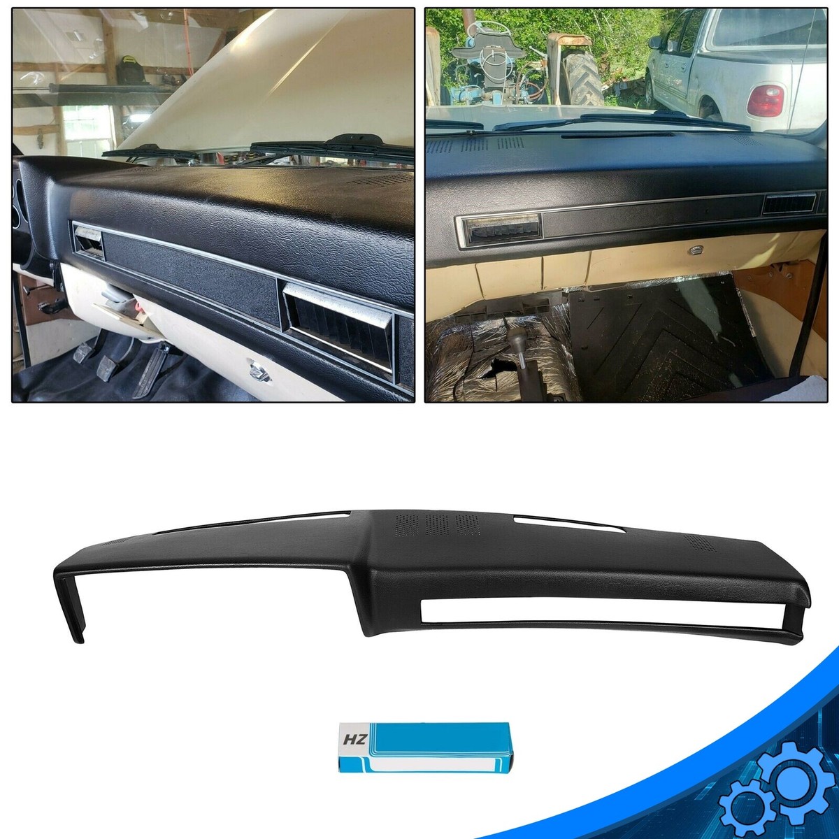Black Dashboard Cover Fits GMC Chevrolet Trucks SUV Pickup Dash