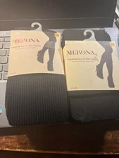 Merona Premium All-in-One Tights + Over-the-Knee Socks Black size S/M A Lot of 2