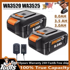 For WORX 20V 8.0AH MAX Extend Lithium-Ion Battery Charger WA3525 WA3575 WA3520