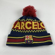 FC Barcelona Official Merchandise Football Soccer Beanie Hat Men's Blue/Red 6160