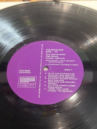 Spartans Sing 1974 Arcadia California Jr. High School LP Boys Girls Glee Club - Imagen 3 de 8